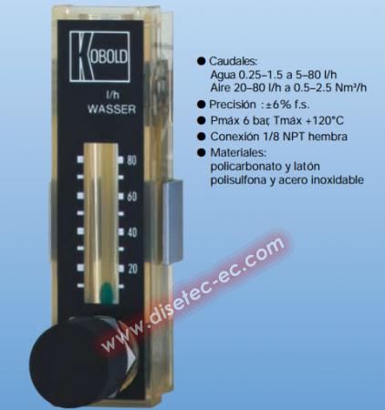 Instrumentos Caudal: MEDIDORES DE CAUDAL PARA BAJOS FLUJOS:  >Medidor de caudal para muy Bajos Flujos KSV
